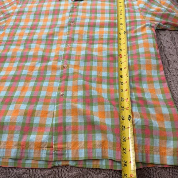 Joseph Abboud Plaid Colorful Short Sleeve Men's Shirt ~ L - Picture 11 of 11